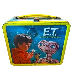 Vintage Original 1982 E.T. The Extra-Terrestrial Movie Metal Lunchbox RARE